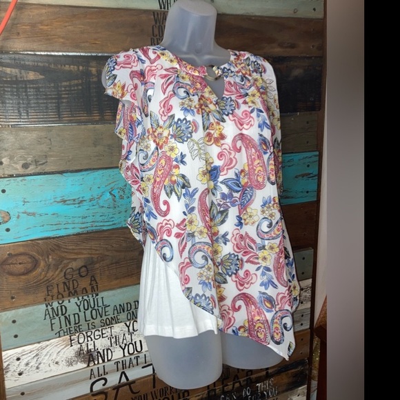 NWT Apt.9 Bandana asymmetrical Top M - Picture 6 of 13